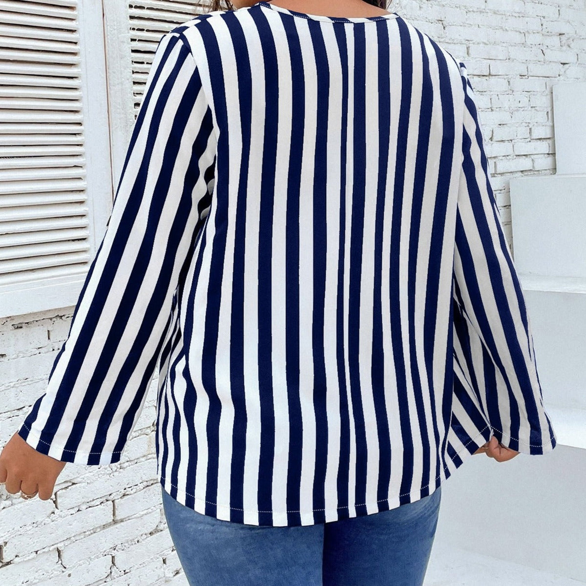 Blusa Listrada Brooky Plus Size