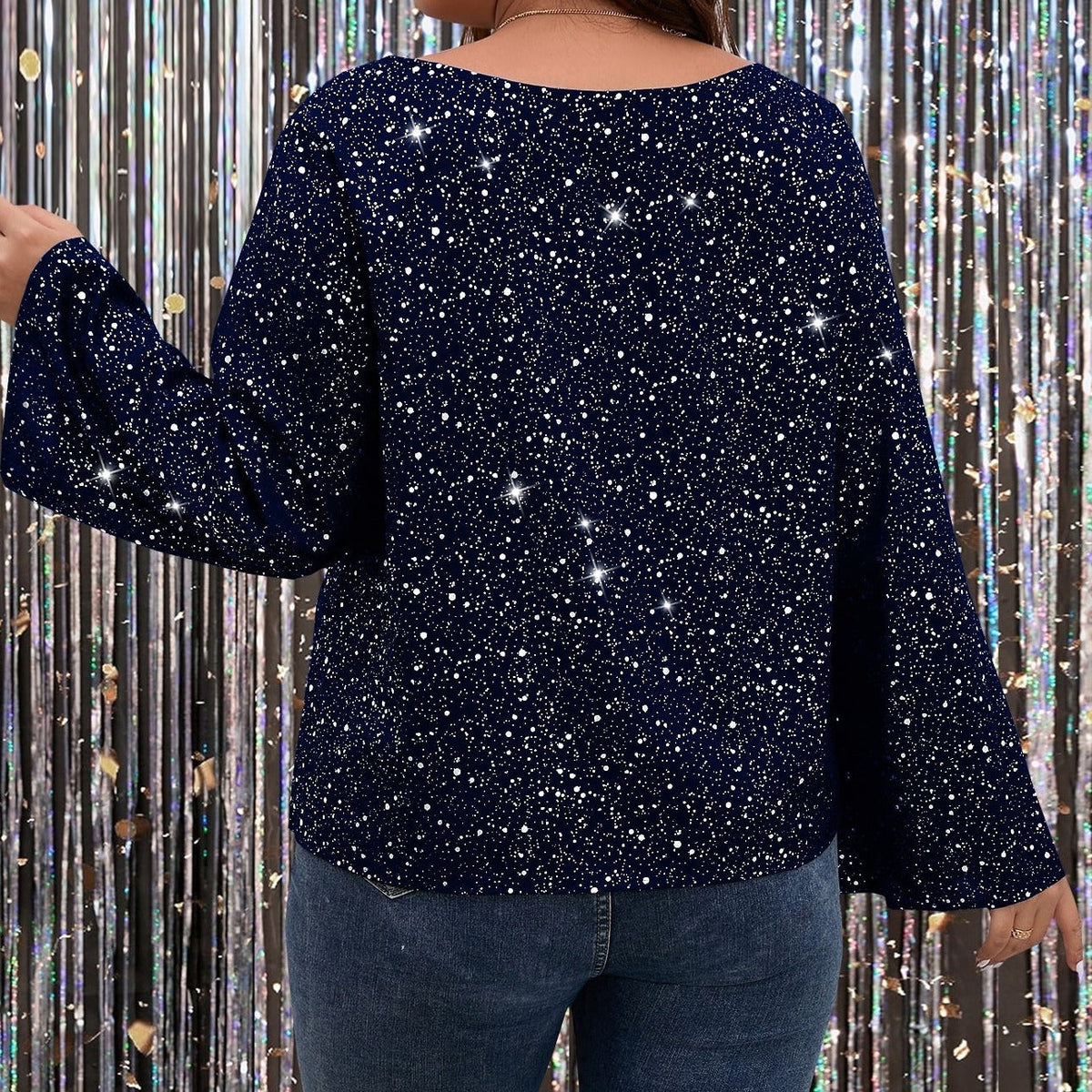 Blusa de Manga Comprida Luxy Plus Size