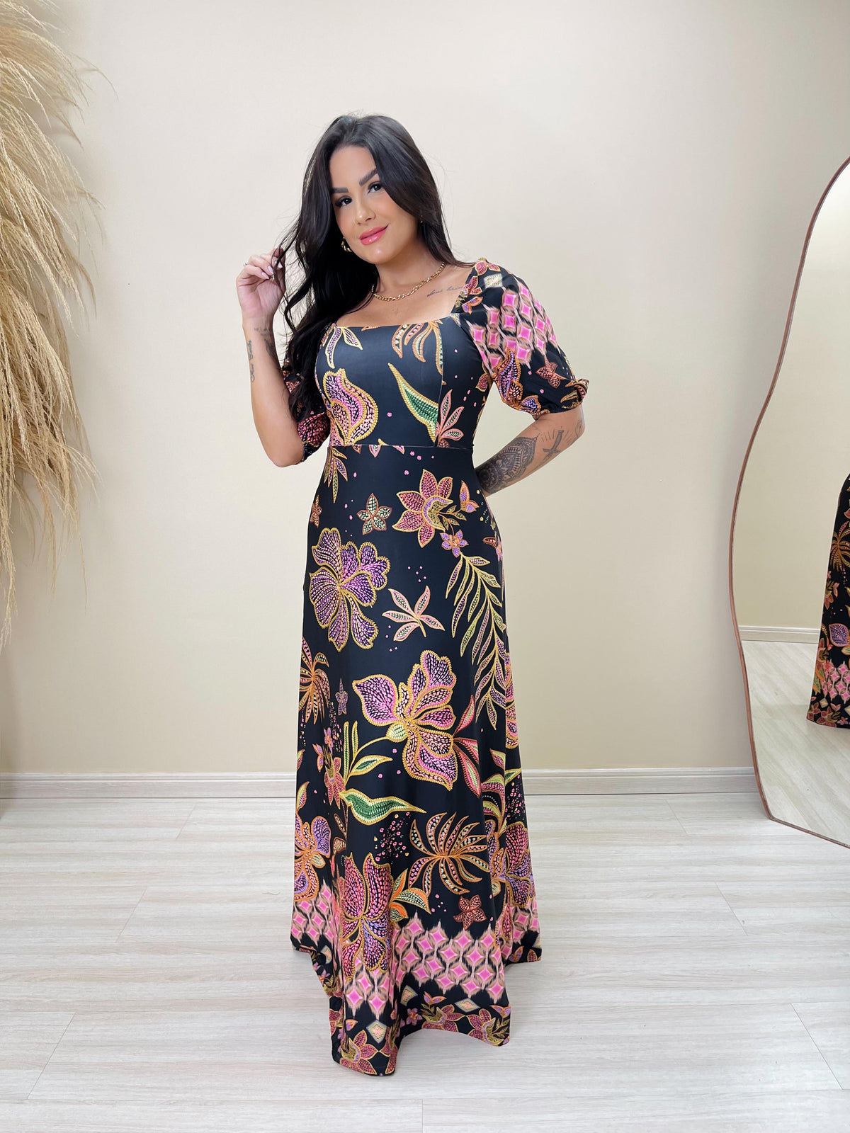 Vestido Floral Longo Juliana